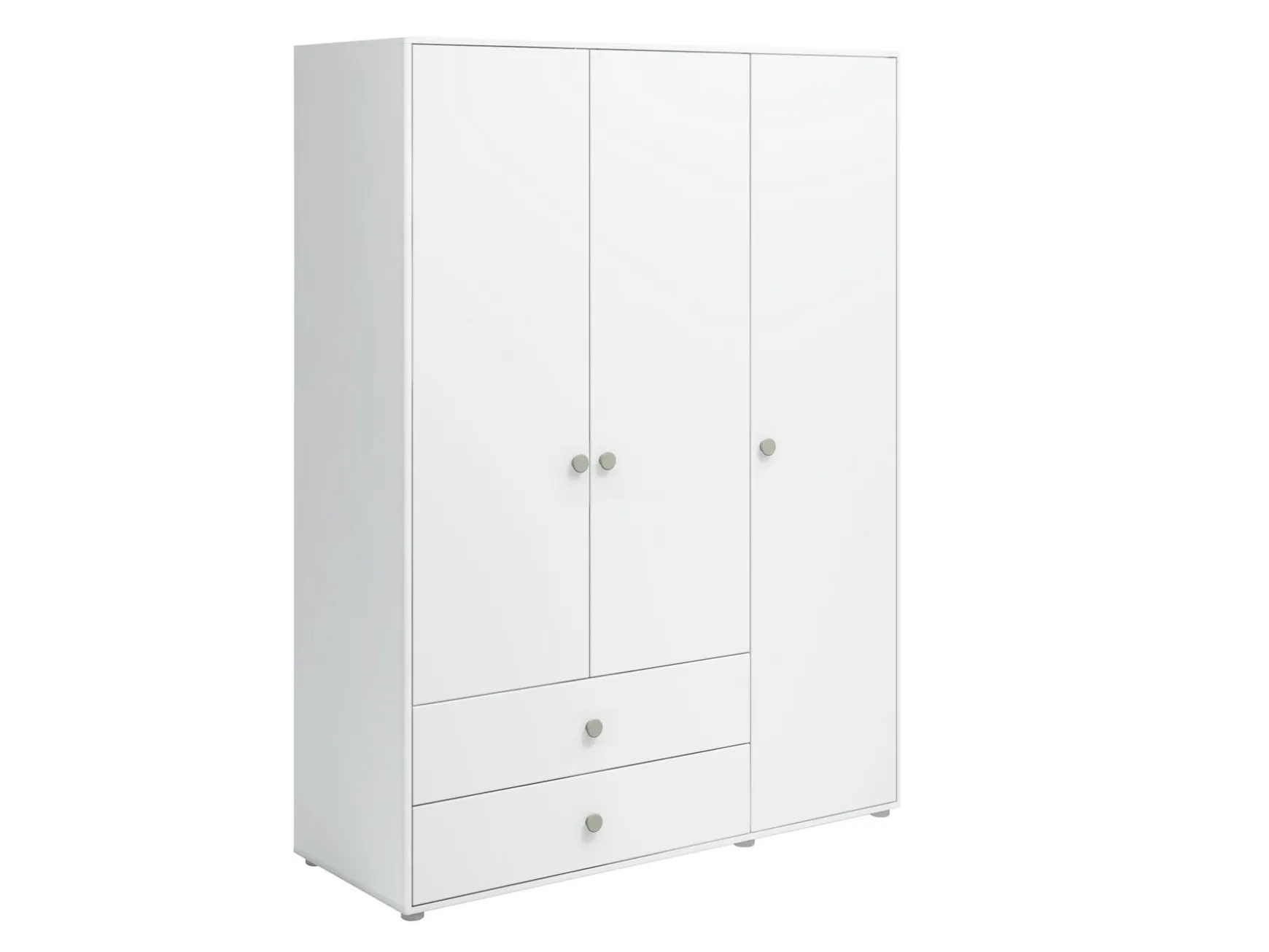 Kleiderschrank, 3 Türen + 2 Schubladen