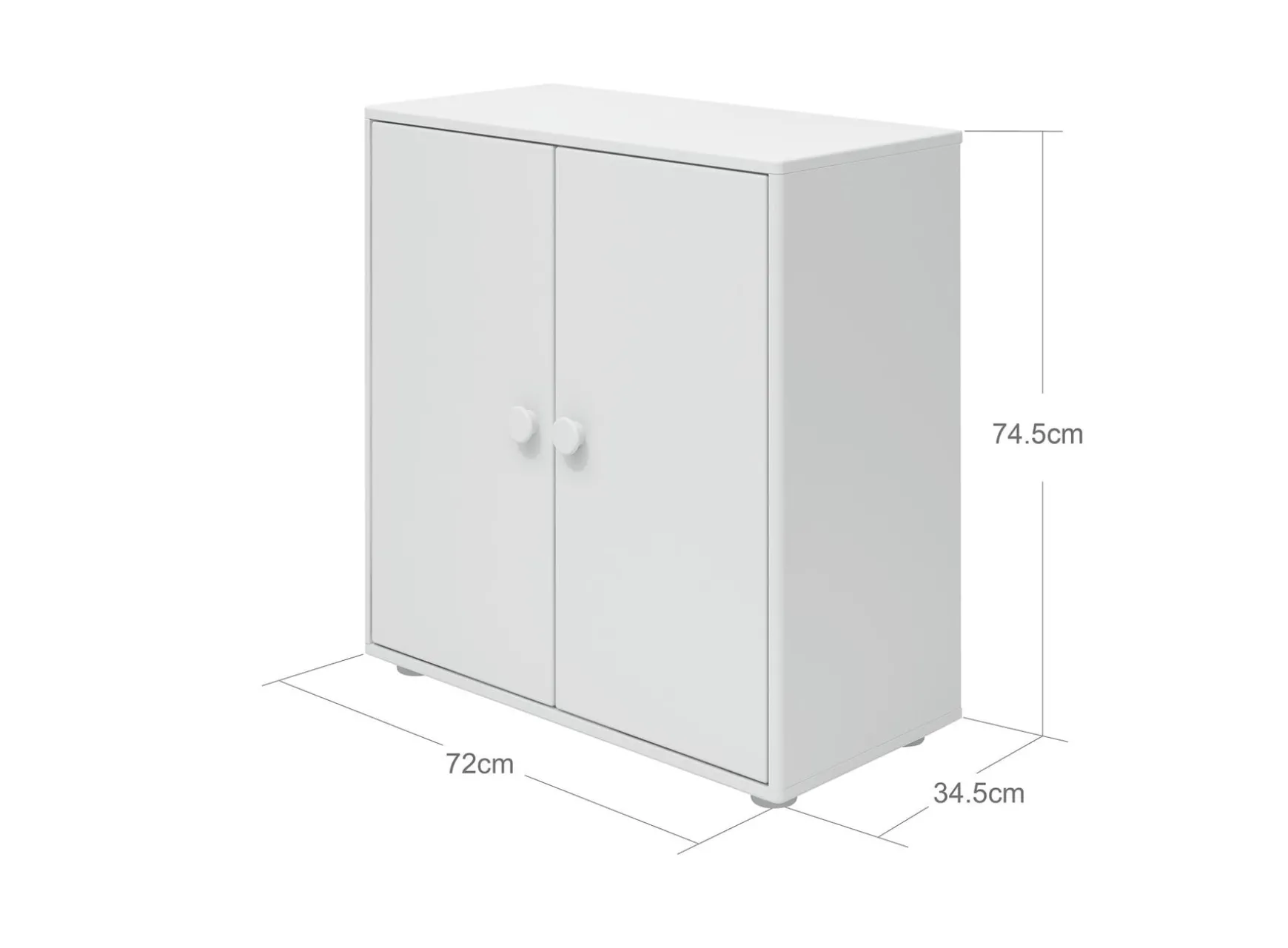 Mini Bücherregal, 2 Türen