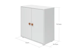 Mini Bücherregal, 2 Türen