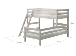Mittelhohes Bett mit Schrägleiter