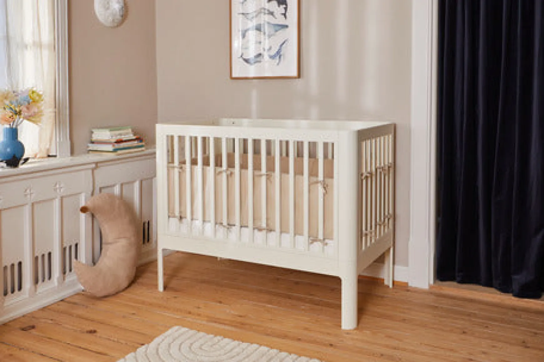 NOVA Babybett, Cream, 120x70 cm