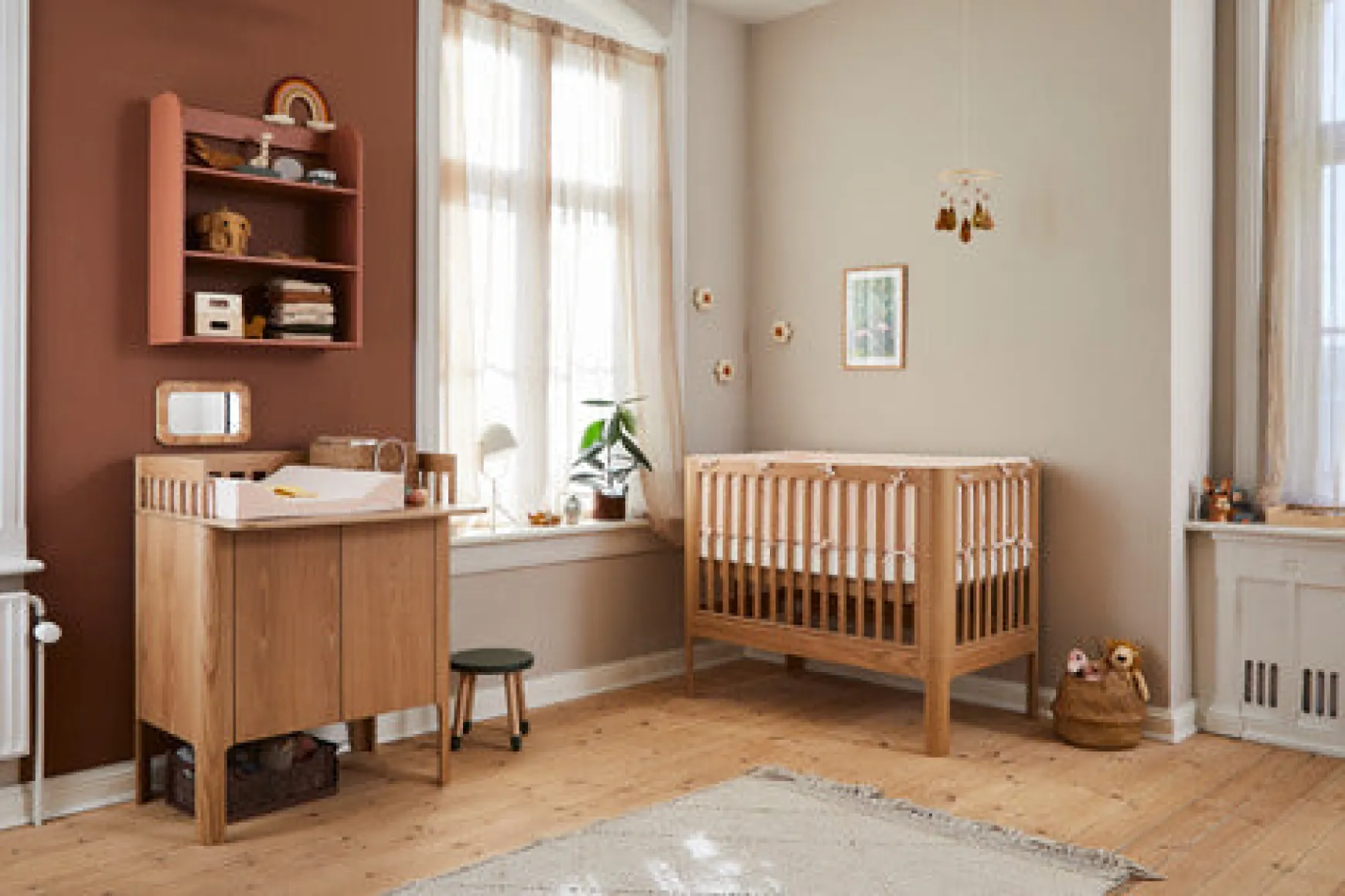 NOVA Babybett, Oak, 120x70 cm