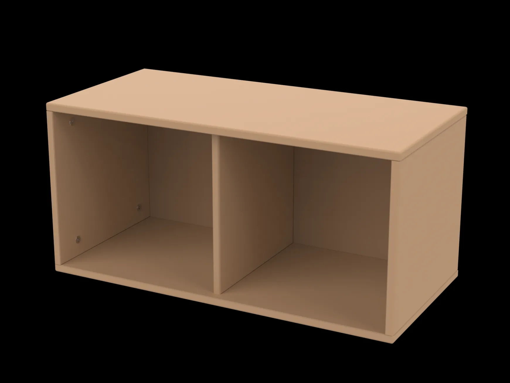 ROOMIE Bücherregal, 72 cm, MDF, Latte