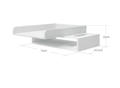 ROOMIE Wickeltisch, MDF, White