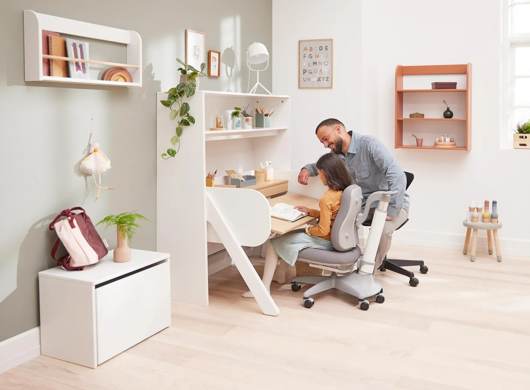 Schreibtisch-Überbau, niedrig