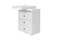 Wickeltisch, 3 Schubladen